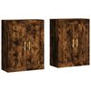 vidaXL Wall Mounted Cabinets 2 pcs Smoked Oak Engineered Wood