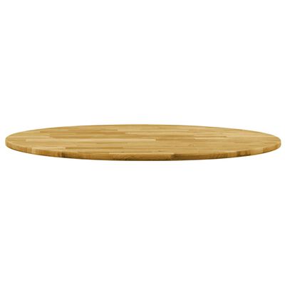 vidaXL Table Top Solid Oak Wood Round 23 mm 500 mm