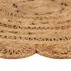 vidaXL Area Rug Hand-braided Jute 90 cm Round