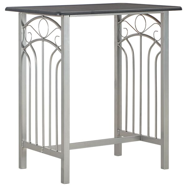 vidaXL 3 Piece Bar Set Wood and Steel Black