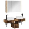 vidaXL Bathroom Cabinet Set 4 pcs Old Wood Engineered Wood