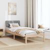 vidaXL Bed frame Brown and light grey 80 x 200 cm Solid pine wood