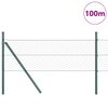 vidaXL Fence Post Grey 100 x 0.8 m (36 mm mesh) Steel and PVC