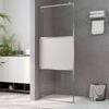 vidaXL Shower screens Silver 100 x 195 cm Glass and Aluminium