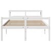 vidaXL Senior Bed with Headboard without Mattress White 120x200 cm