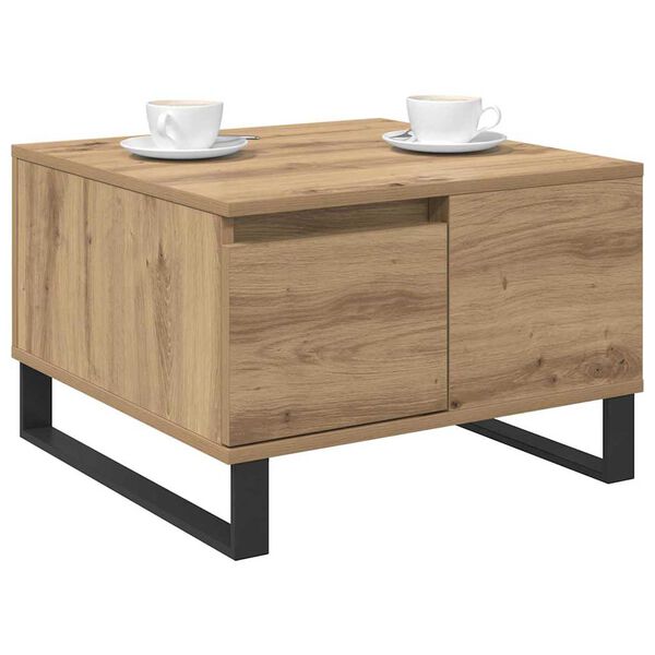 vidaXL Coffee Table Artisan Oak 55 x 55 x 36.5 cm Engineered Wood