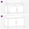 vidaXL Kitchen Storage with Shelf Silver 90 x 50 x 53 cm Steel