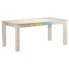 vidaXL Dining Table White 180x90x76 cm Solid Mango Wood