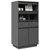 vidaXL Highboard Grey 60x40x116.5 cm Solid Wood Pine