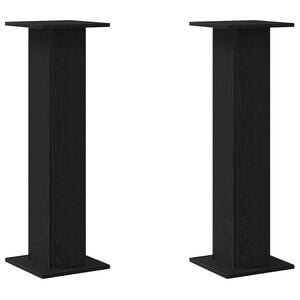 vidaXL Plant Stand 2 pcs Black Oak 30 x 30 x 95 cm Engineered wood