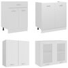 vidaXL 4 Piece Kitchen Cabinet Set Lyon White Engineered Wood