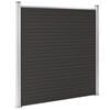vidaXL Fence Panel WPC 180x186 cm Black