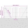 vidaXL Fence with Posts Grey 0.8 x 25 m Steel