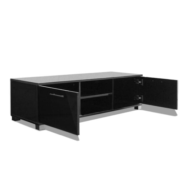 vidaXL TV Cabinet High-Gloss Black 120x40.5x35 cm