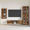 vidaXL TV Cabinet Set with Drawer FLORIN Smoked Oak Engineered Wood
