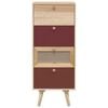 vidaXL Highboard with Drawers 40x30x95 cm Engineered Wood