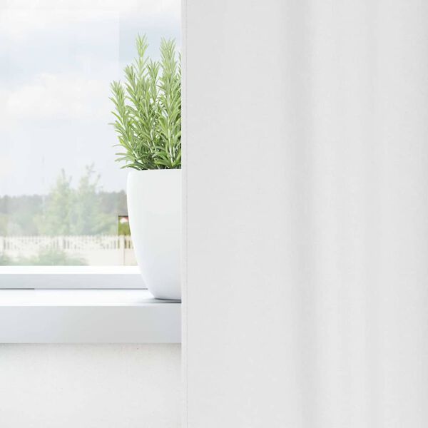 vidaXL Blackout Curtains with Rings 2 pcs Bright White 140 x 140 cm