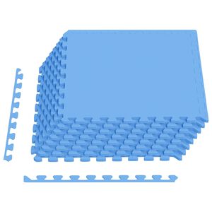 vidaXL Pool Ground Mat 24 pcs Blue 8.64 m&sup2; EVA Foam