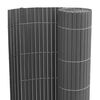 vidaXL Garden Fence Double-Sided Grey 1.8x5 m PVC