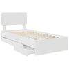 vidaXL Bed Frame with Headboard White 75 x 190 cm Engineered Wood