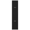 vidaXL Apothecary Cabinet Black Oak 30x41x144.5 cm Engineered Wood