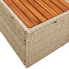 vidaXL Garden Sofa Beige 184 x 62 x 85cm Poly Rattan