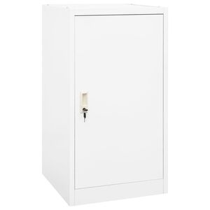 vidaXL Saddle Cabinet White 53x53x105 cm Steel