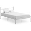 vidaXL Bed Frame without Mattress White Metal 120x200 cm