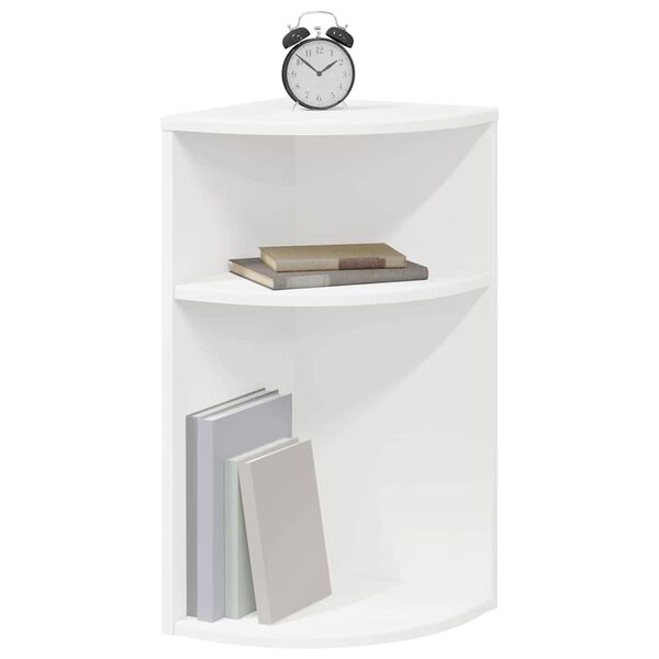 vidaXL End Table White 29.6 x 29.6 x 60 cm Engineered Wood