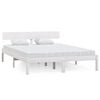 vidaXL Bed Frame without Mattress White Solid Wood 140x190 cm