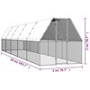 vidaXL Chicken Cage 2x10x2 m Galvanised Steel