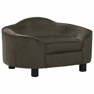 vidaXL Dog Sofa Dark Grey 67x47x36 cm Plush