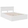 vidaXL Bed Frame with Headboard White 150 x 200 cm Engineered Wood