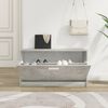 vidaXL Shoe Bench Concrete Grey 80x24x45 cm Engineered Wood