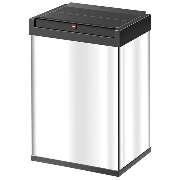 Hailo Waste Bin Big-Box Swing Size L 35 L Stainless Steel 0840-111