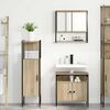 vidaXL Bathroom Furniture Set with Door 3 pcs Brown 33 x 33 x 120.5 cm