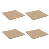 vidaXL 4-Piece Seat Cushions SOEST 4 pcs 100% Polyester Sand