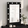 vidaXL Vanity Mirror Rectangular with Mirror Black Oak 70 x 50 x 18 cm