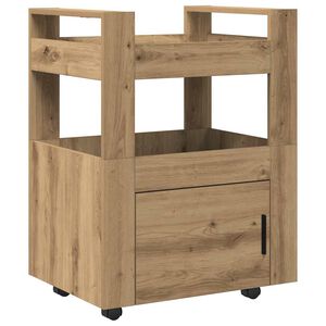 vidaXL Kitchen Trolley Artisan oak 60 x 45 x 80 cm Engineered wood