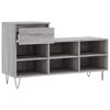 vidaXL Shoe Cabinet Grey Sonoma 102x36x60 cm Engineered Wood