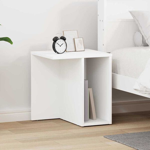 vidaXL End Table White 37 x 32 x 40 cm Engineered Wood