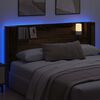 vidaXL Headboard Cabinet with LED Old Wood 180 x 16.5 x 103.5 cm
