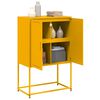 vidaXL Highboard Mustard Yellow 68.5x38.5x107 cm Steel