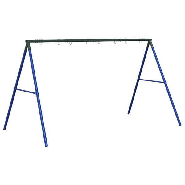 vidaXL Swing Frame for Outdoor with 8 Hanging Hooks Blue Steel