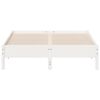 vidaXL Bed Frame without Mattress White 150x200 cm King Size Solid Wood Pine