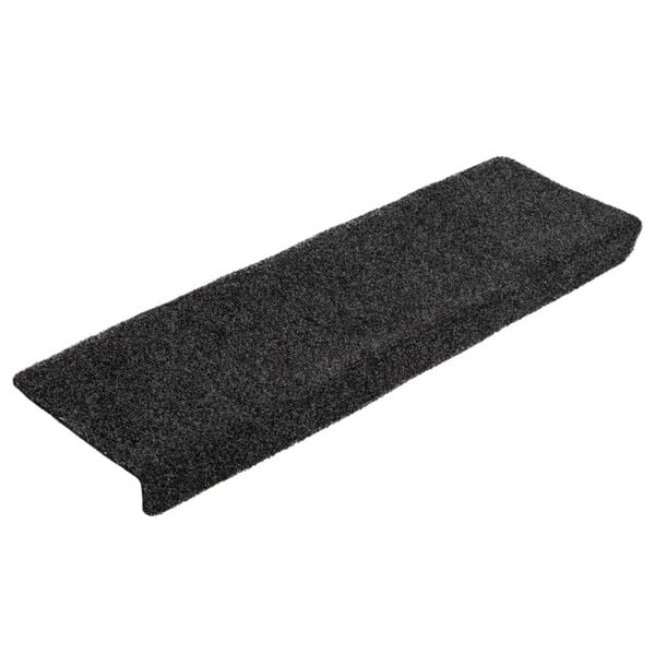 vidaXL Stair Mats Self-adhesive 5 pcs 65x21x4 cm Black Rectangular Edge