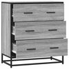 vidaXL Sideboard Grey Sonoma 68x35x76 cm Engineered Wood and Metal
