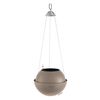 LECHUZA Hanging Planter BOLA Color 23 ALL-IN-ONE Sand Brown