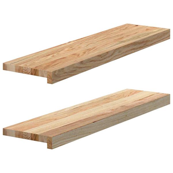 vidaXL Window Sills 2 pcs Untreated 80x20x2 cm Solid Wood Oak