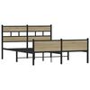 vidaXL Bed Frame without Mattress Sonoma Oak 140x190 cm Engineered Wood